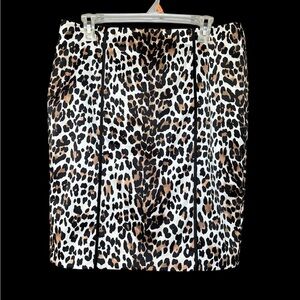 White House Black Market Animal Print Pencil Skirt